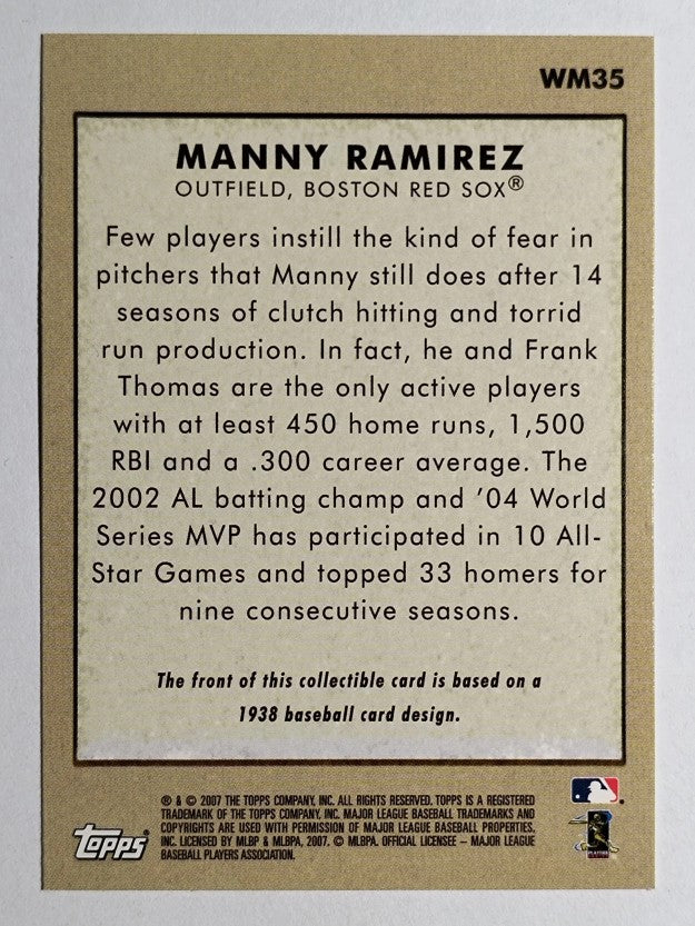 2007 Topps Wal-Mart #WM35 Manny Ramirez