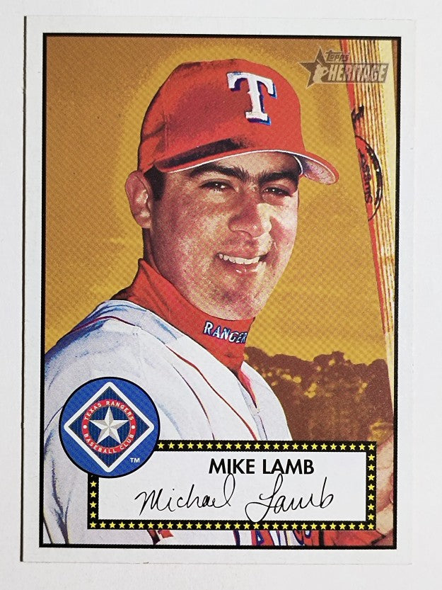 2001 Topps Heritage #29 Mike Lamb Black