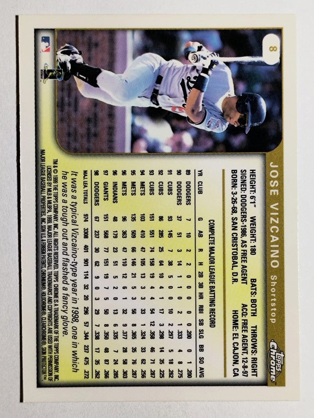 1999 Topps Chrome #8 Jose Vizcaino
