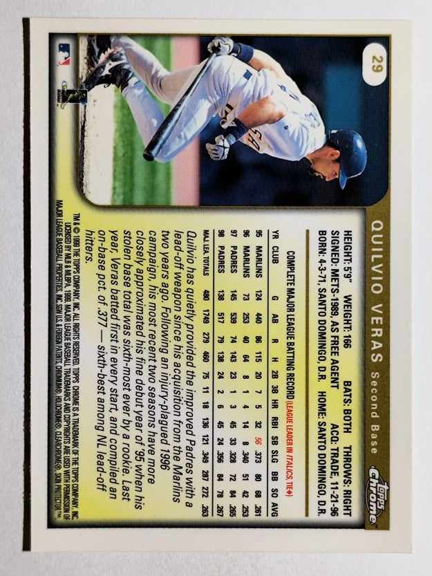 1999 Topps Chrome #29 Quilvio Veras