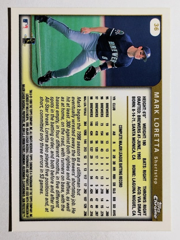 1999 Topps Chrome #36 Mark Loretta