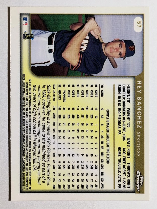 1999 Topps Chrome #57 Rey Sanchez