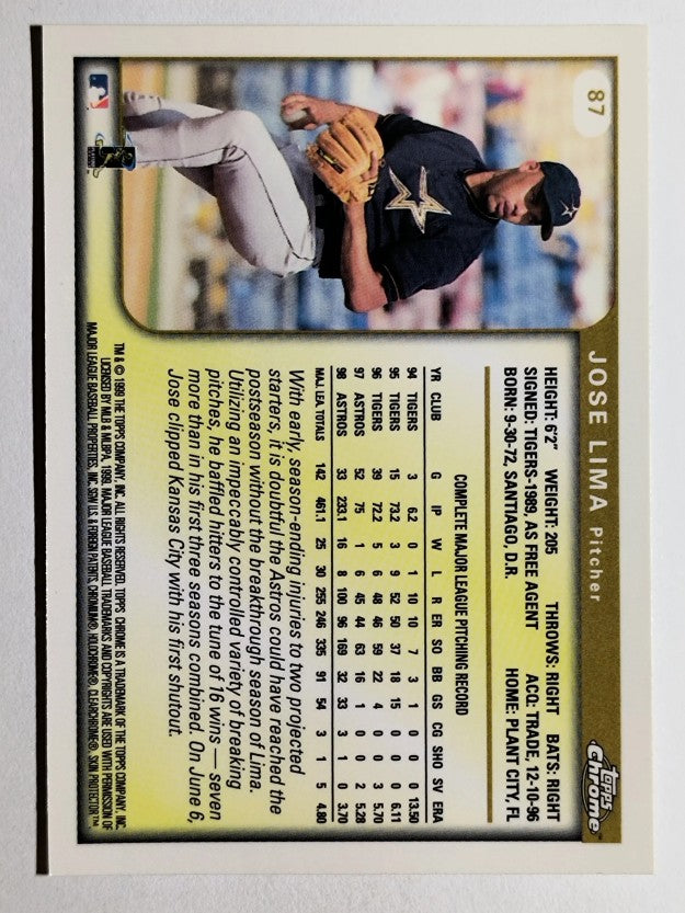 1999 Topps Chrome #87 Jose Lima