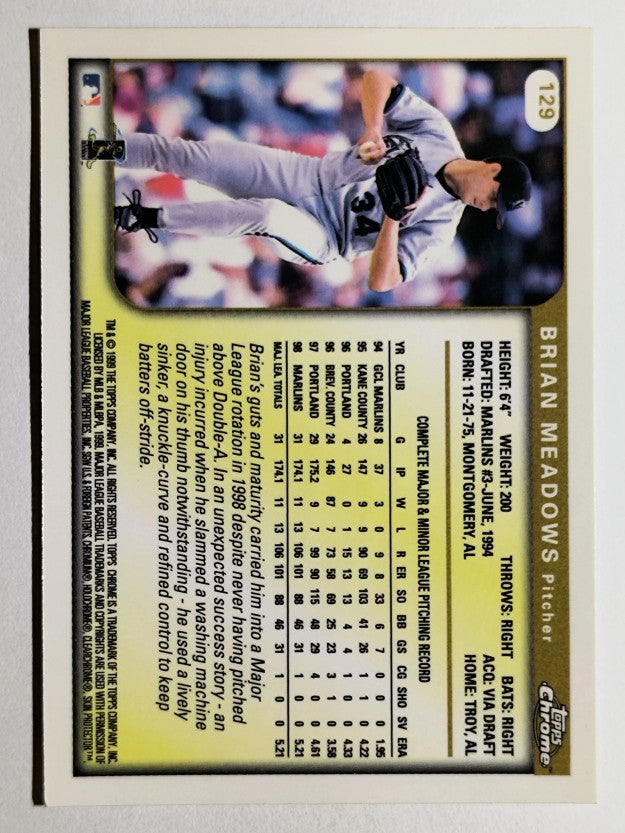 1999 Topps Chrome #129 Brian Meadows