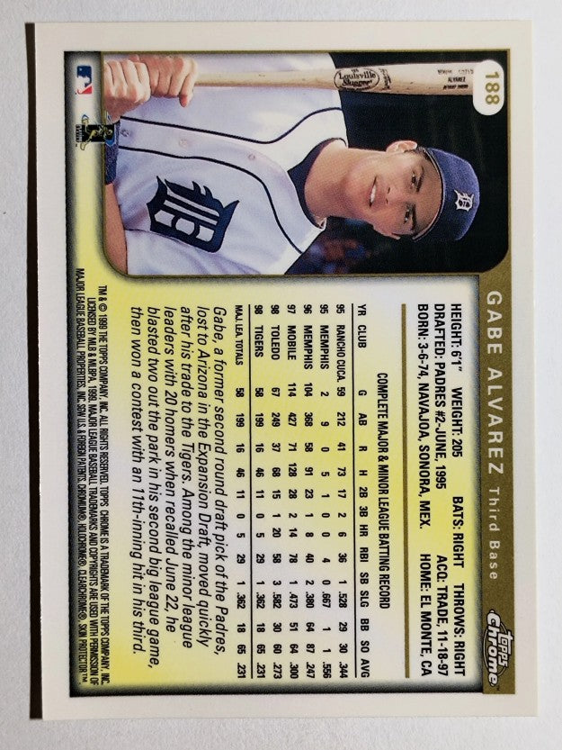 1999 Topps Chrome #188 Gabe Alvarez