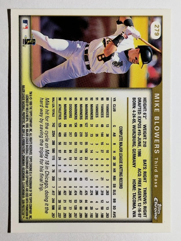 1999 Topps Chrome #279 Mike Blowers