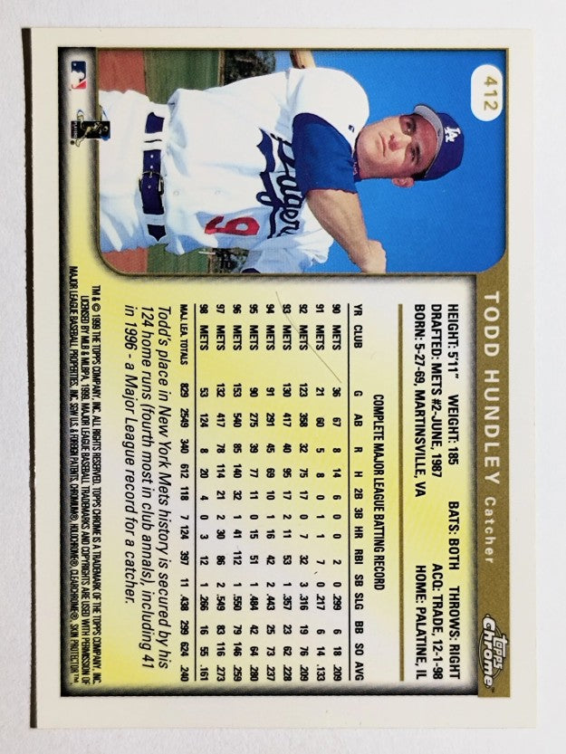 1999 Topps Chrome #412 Todd Hundley
