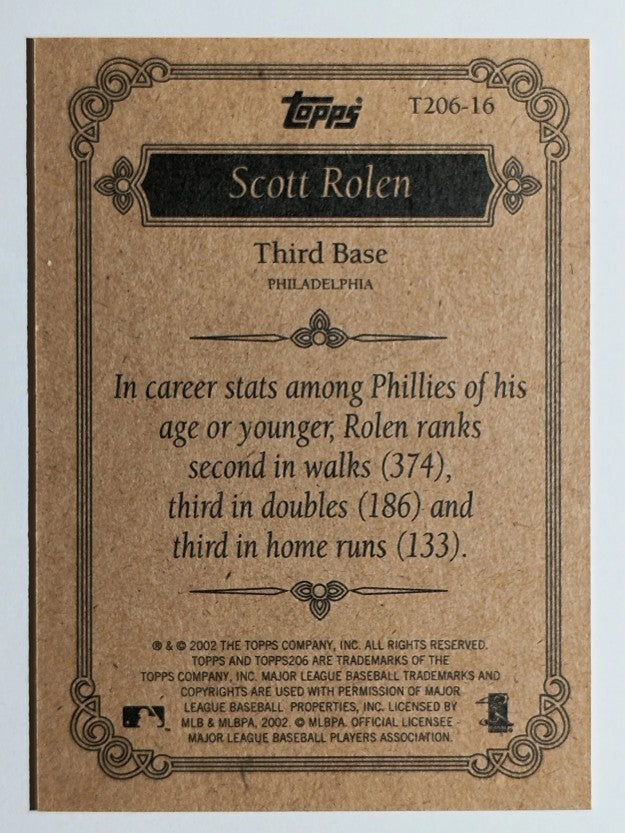 2002 Topps 206 Team 206 Series 2 #T20616 Scott Rolen