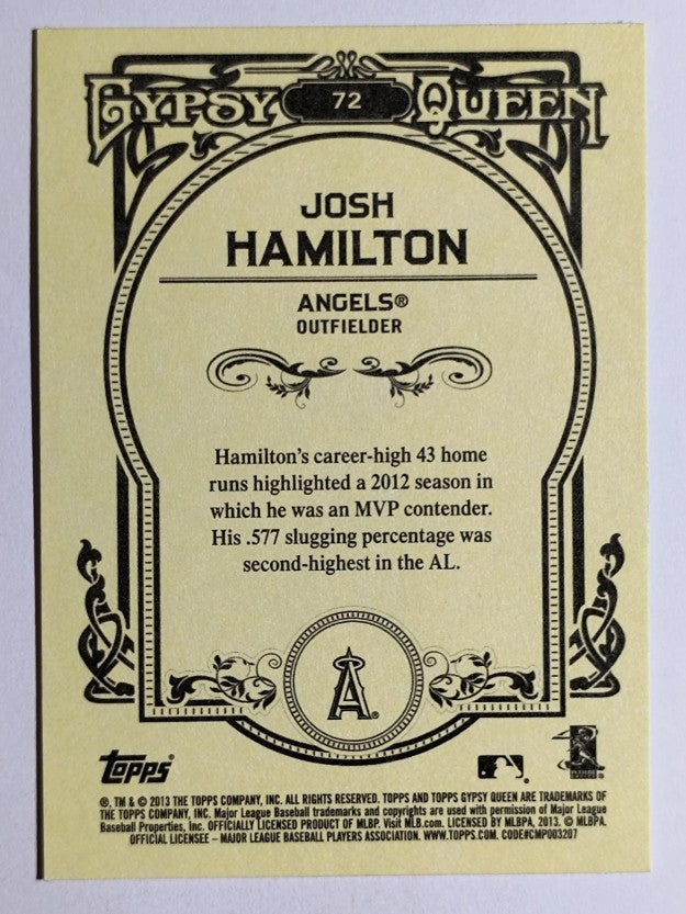 2013 Topps Gypsy Queen #72 Josh Hamilton