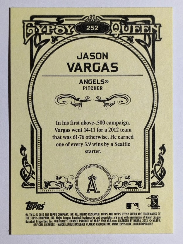 2013 Topps Gypsy Queen #252 Jason Vargas