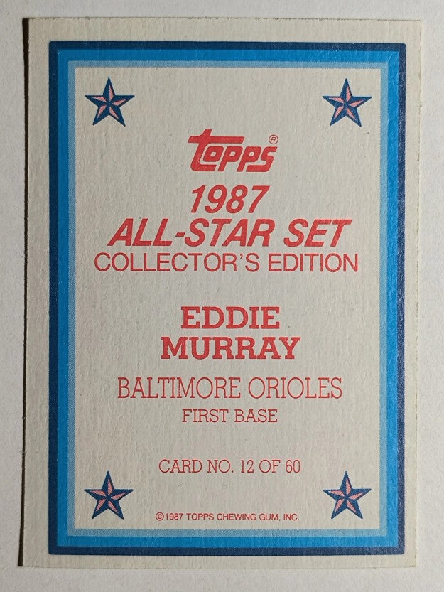 1987 Topps Glossy Send-Ins #12 Eddie Murray