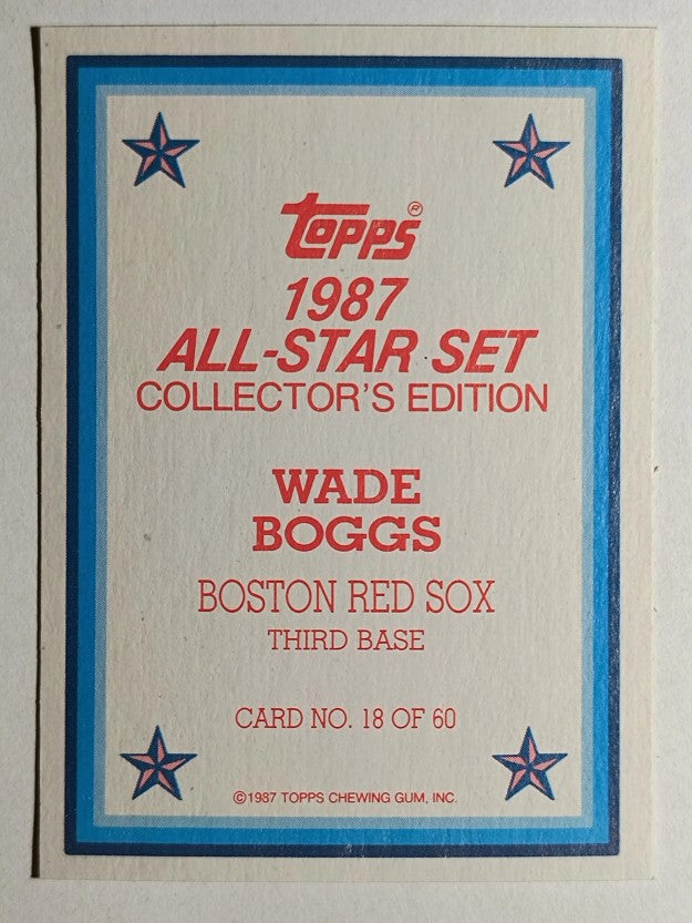 1987 Topps Glossy Send-Ins #18 Wade Boggs