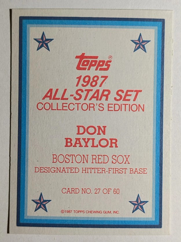 1987 Topps Glossy Send-Ins #27 Don Baylor
