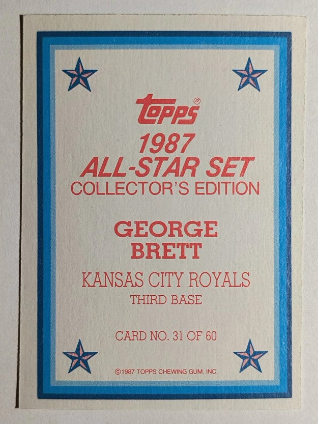 1987 Topps Glossy Send-Ins #31 George Brett