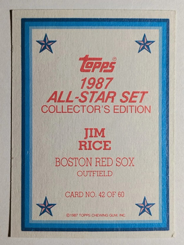 1987 Topps Glossy Send-Ins #42 Jim Rice