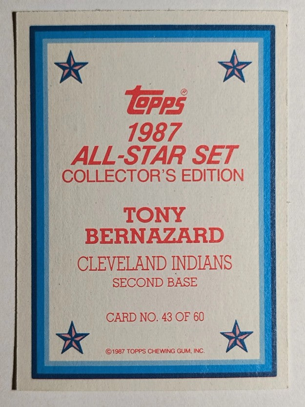 1987 Topps Glossy Send-Ins #43 Tony Bernazard