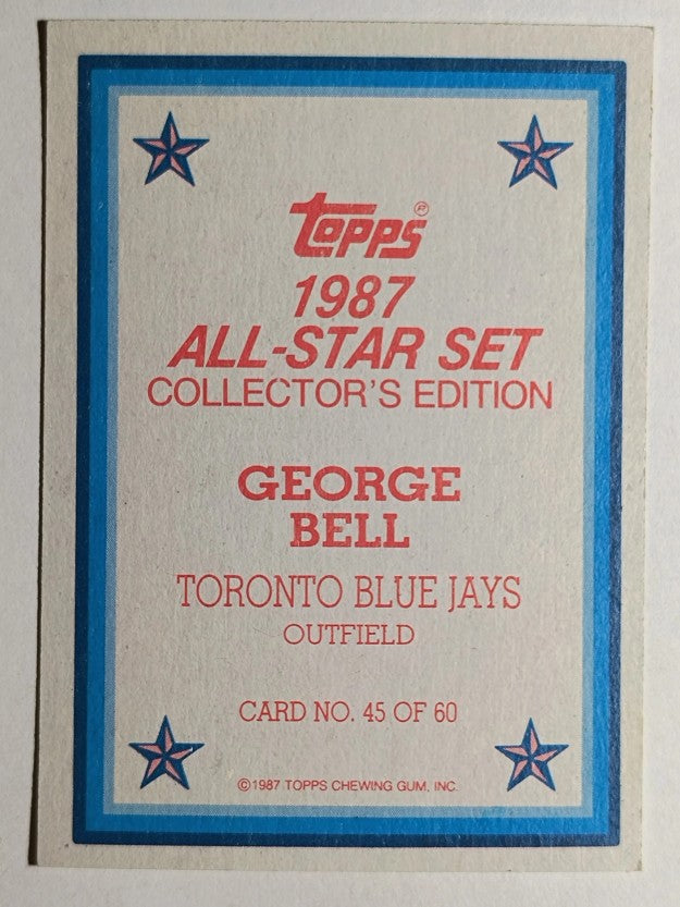 1987 Topps Glossy Send-Ins #45 George Bell