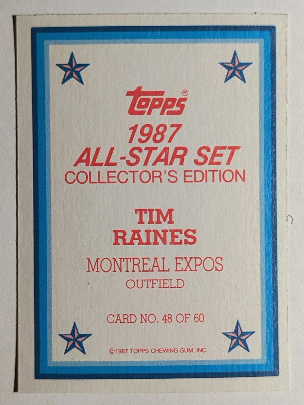1987 Topps Glossy Send-Ins #48 Tim Raines