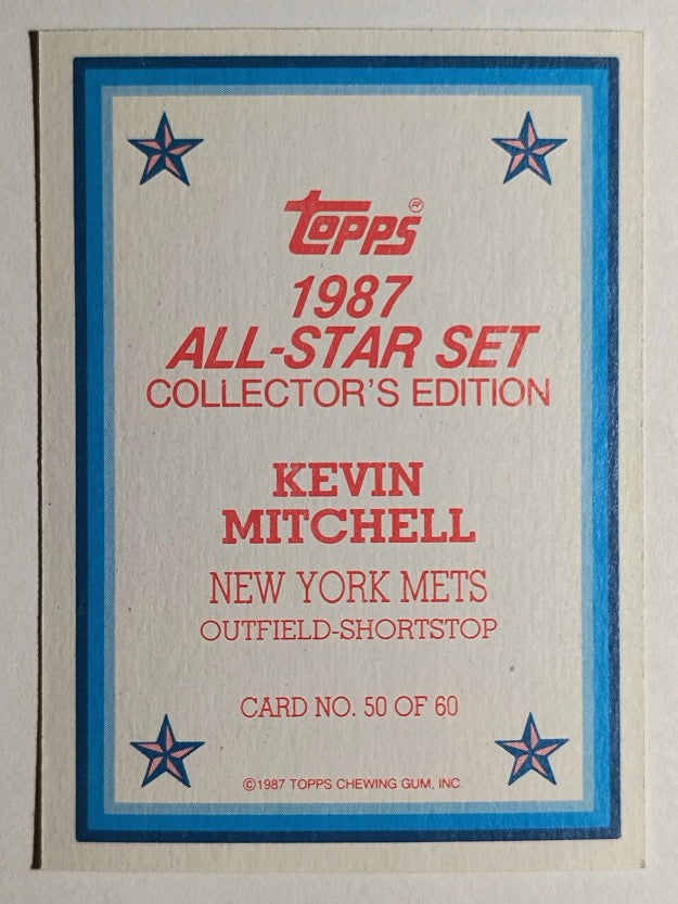 1987 Topps Glossy Send-Ins #50 Kevin Mitchell