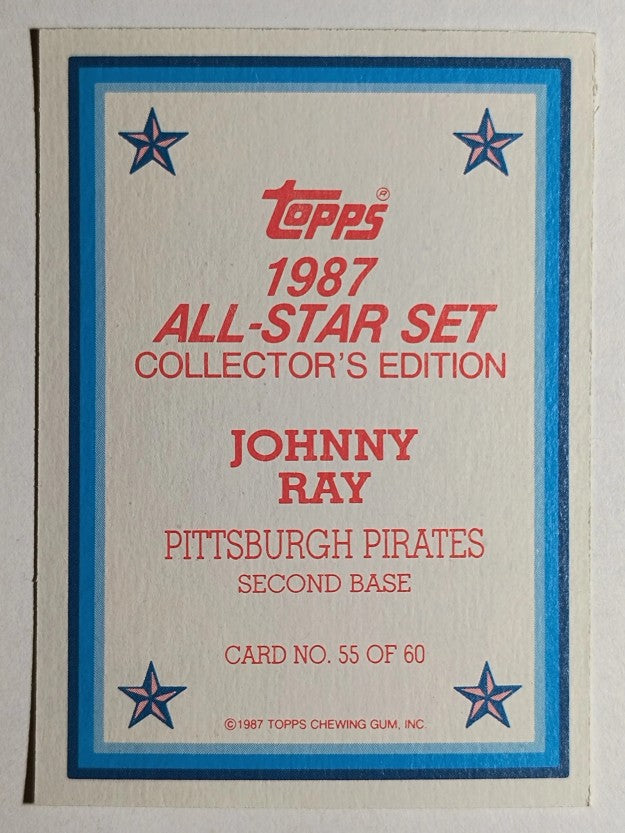 1987 Topps Glossy Send-Ins #55 Johnny Ray