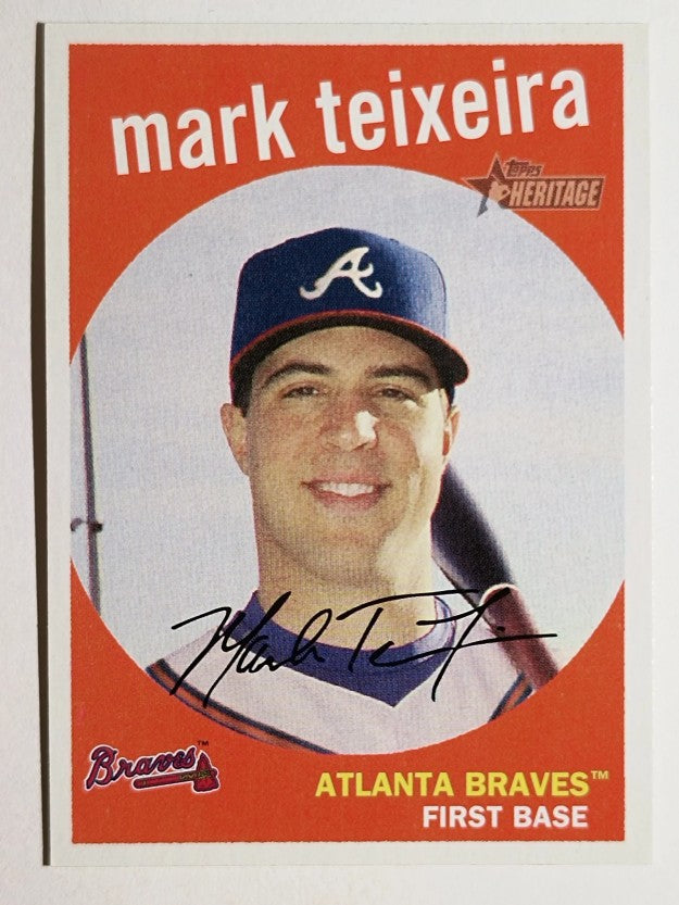 2008 Topps Heritage #4 Mark Teixeira