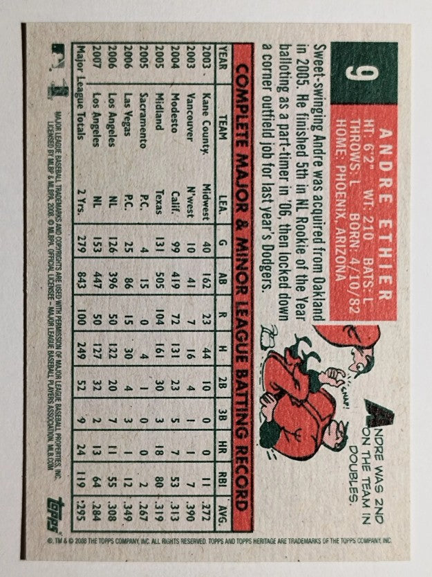 2008 Topps Heritage #9 Andre Ethier GB SP