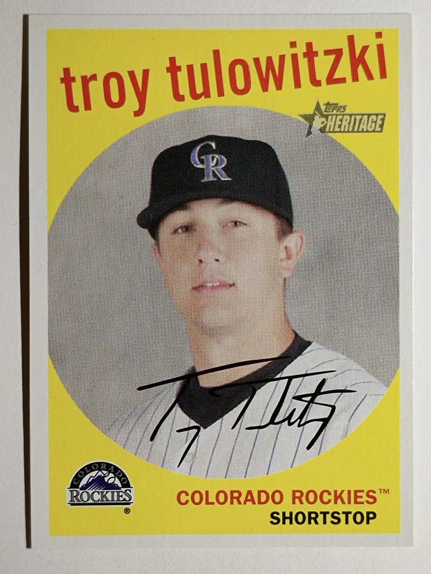 2008 Topps Heritage #21 Troy Tulowitzki GB SP