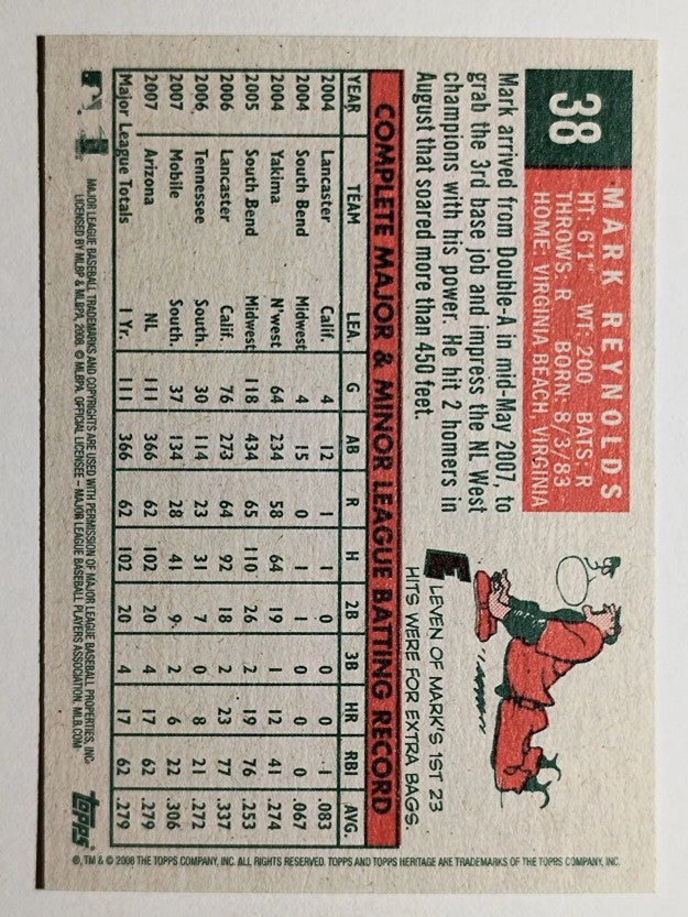 2008 Topps Heritage #38 Mark Reynolds