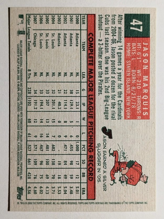 2008 Topps Heritage #47 Jason Marquis