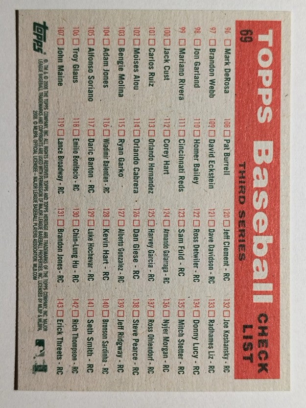 2008 Topps Heritage #69 San Francisco Giants GB SP