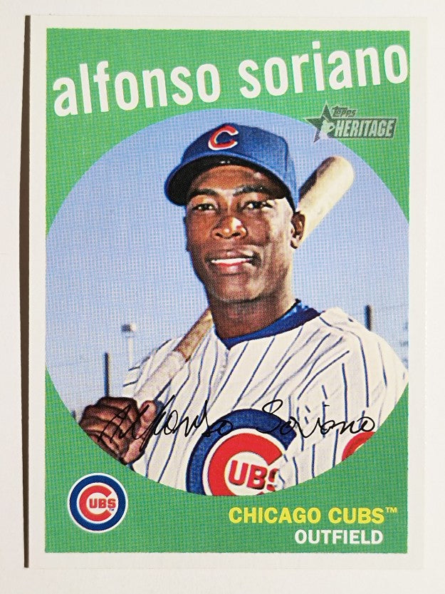 2008 Topps Heritage #105 Alfonso Soriano
