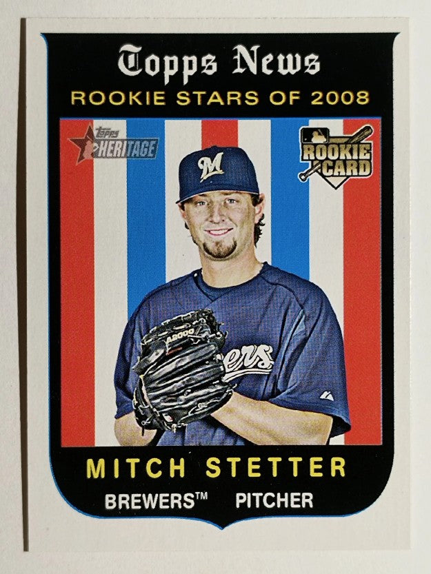 2008 Topps Heritage #135 Mitch Stetter GB SP RC