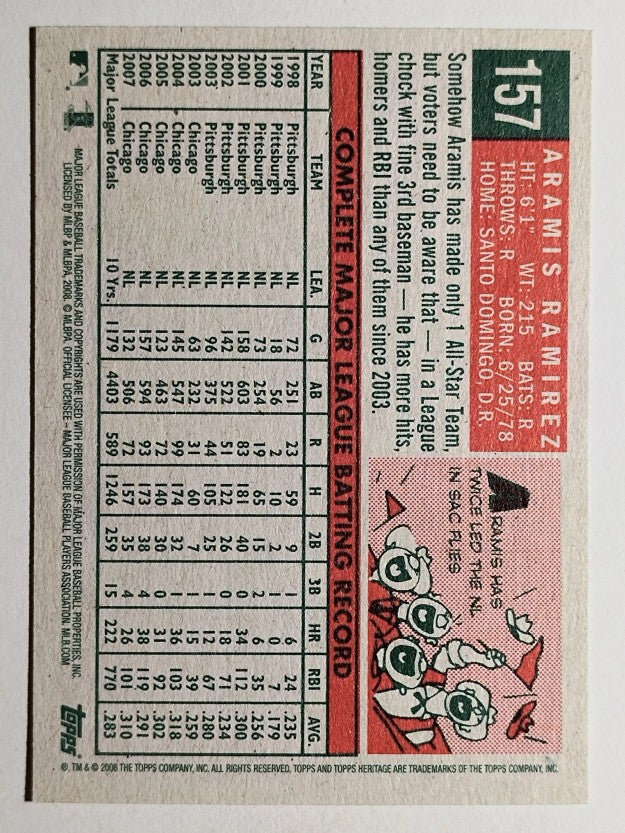 2008 Topps Heritage #157 Aramis Ramirez