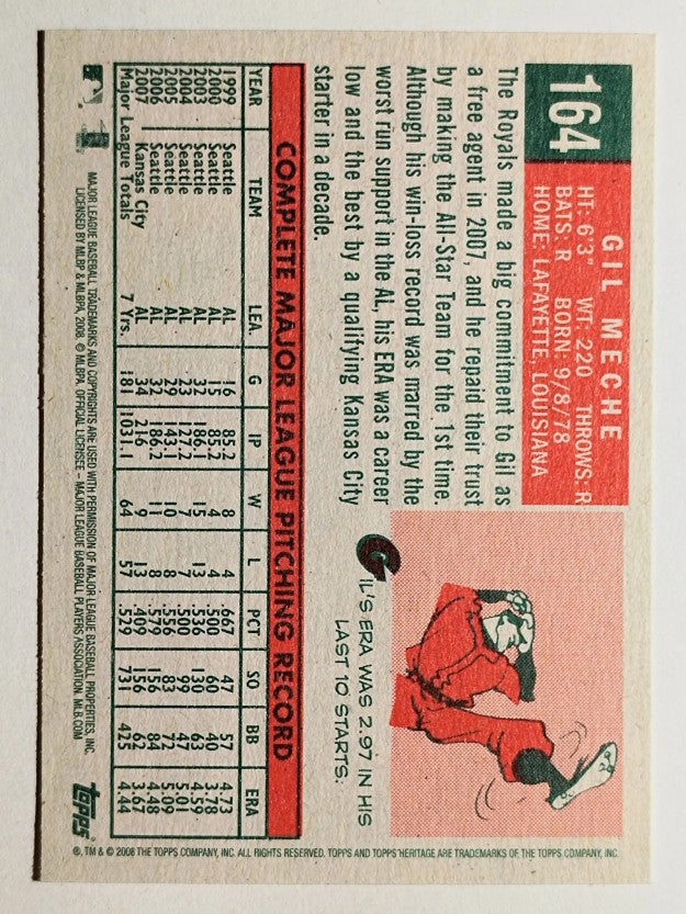 2008 Topps Heritage #164 Gil Meche