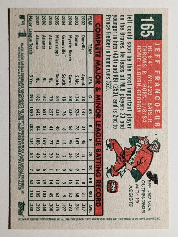 2008 Topps Heritage #165 Jeff Francoeur