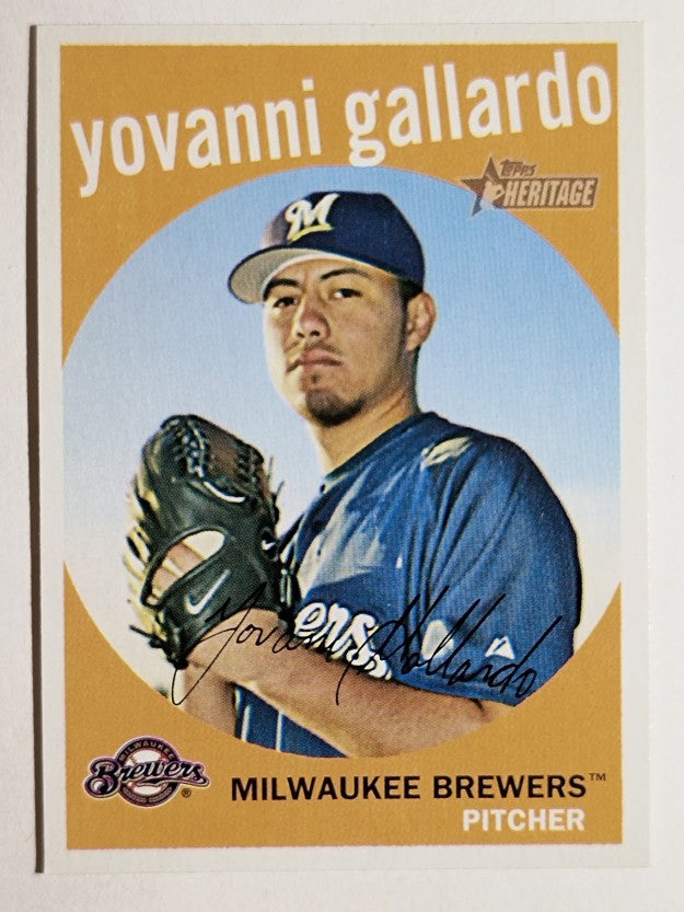 2008 Topps Heritage #200 Yovani Gallardo
