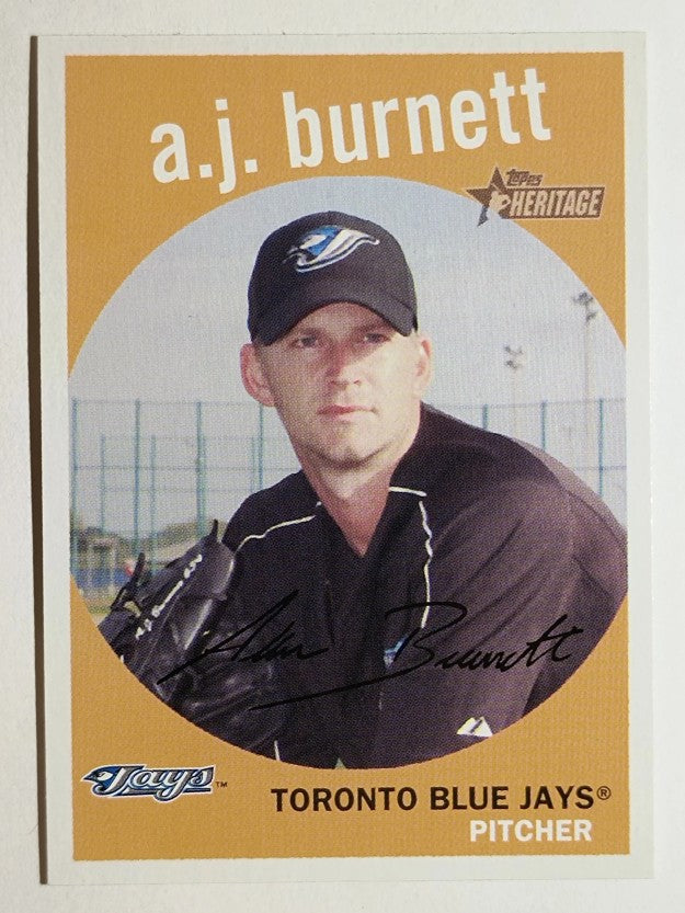 2008 Topps Heritage #319 A.J. Burnett