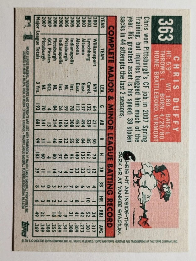 2008 Topps Heritage #363 Chris Duffy