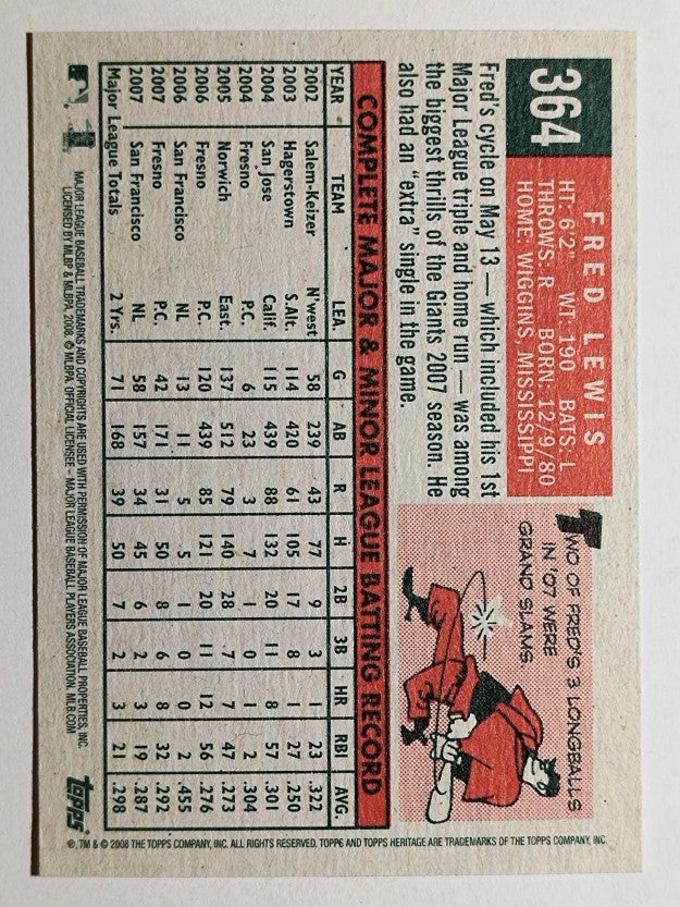 2008 Topps Heritage #364 Fred Lewis