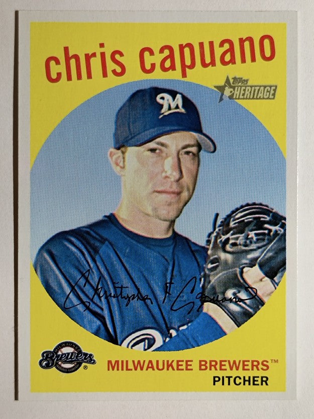 2008 Topps Heritage #377 Chris Capuano
