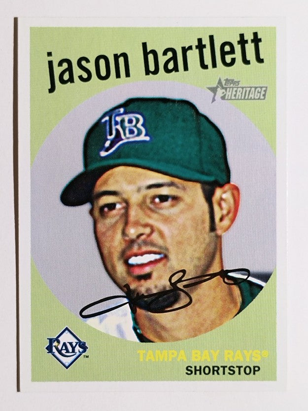 2008 Topps Heritage #412 Jason Bartlett