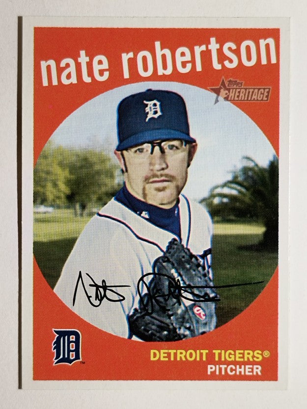 2008 Topps Heritage #417 Nate Robertson