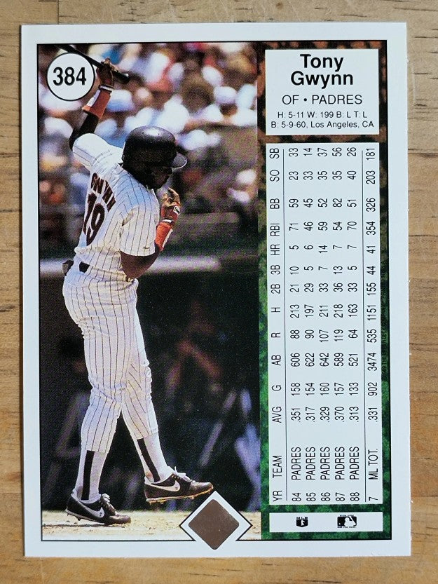 1989 Upper Deck #384 Tony Gwynn