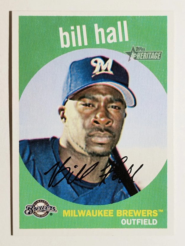 2008 Topps Heritage Black Back #49 Bill Hall