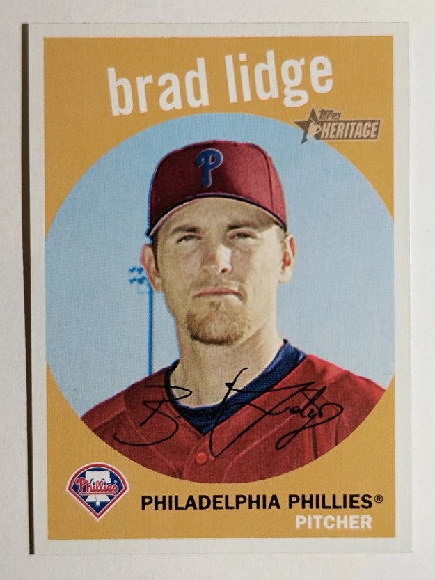 2008 Topps Heritage Black Back #57 Brad Lidge