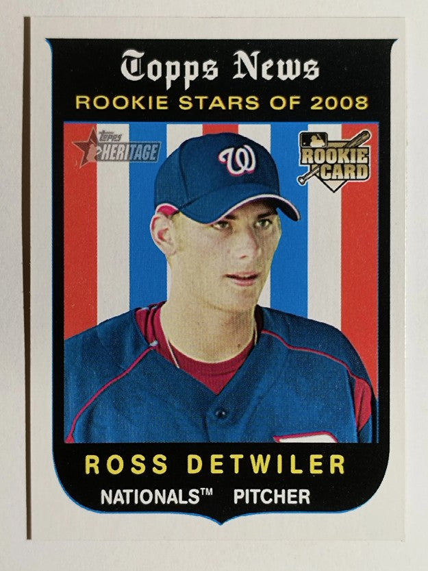 2008 Topps Heritage Black Back #122 Ross Detwiler