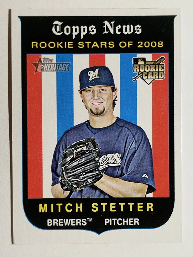 2008 Topps Heritage Black Back #135 Mitch Stetter