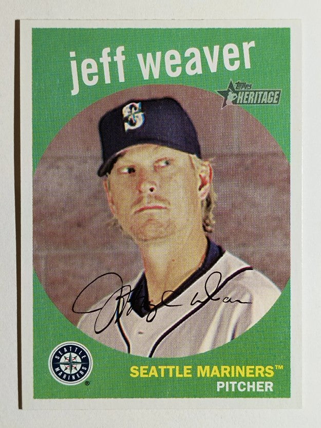 2008 Topps Heritage Black Back #175 Jeff Weaver