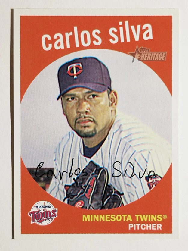 2008 Topps Heritage Black Back #187 Carlos Silva