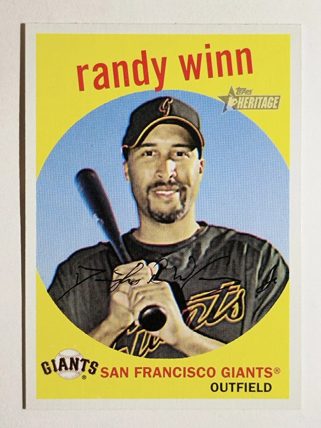 2008 Topps Heritage Black Back #321 Randy Winn
